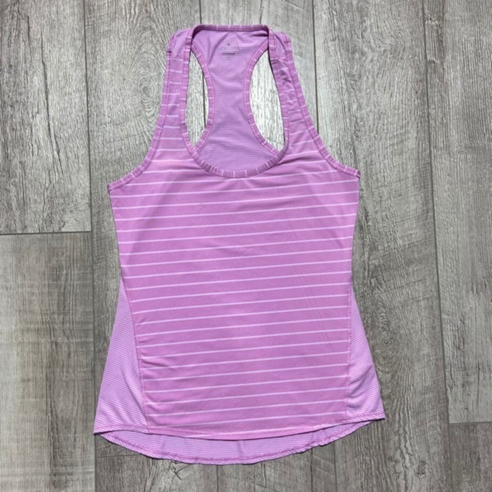 ATHLETA‎ WOMEN’S XS CHI VARIED STRIPE TANK IN JAZZY PURPLE